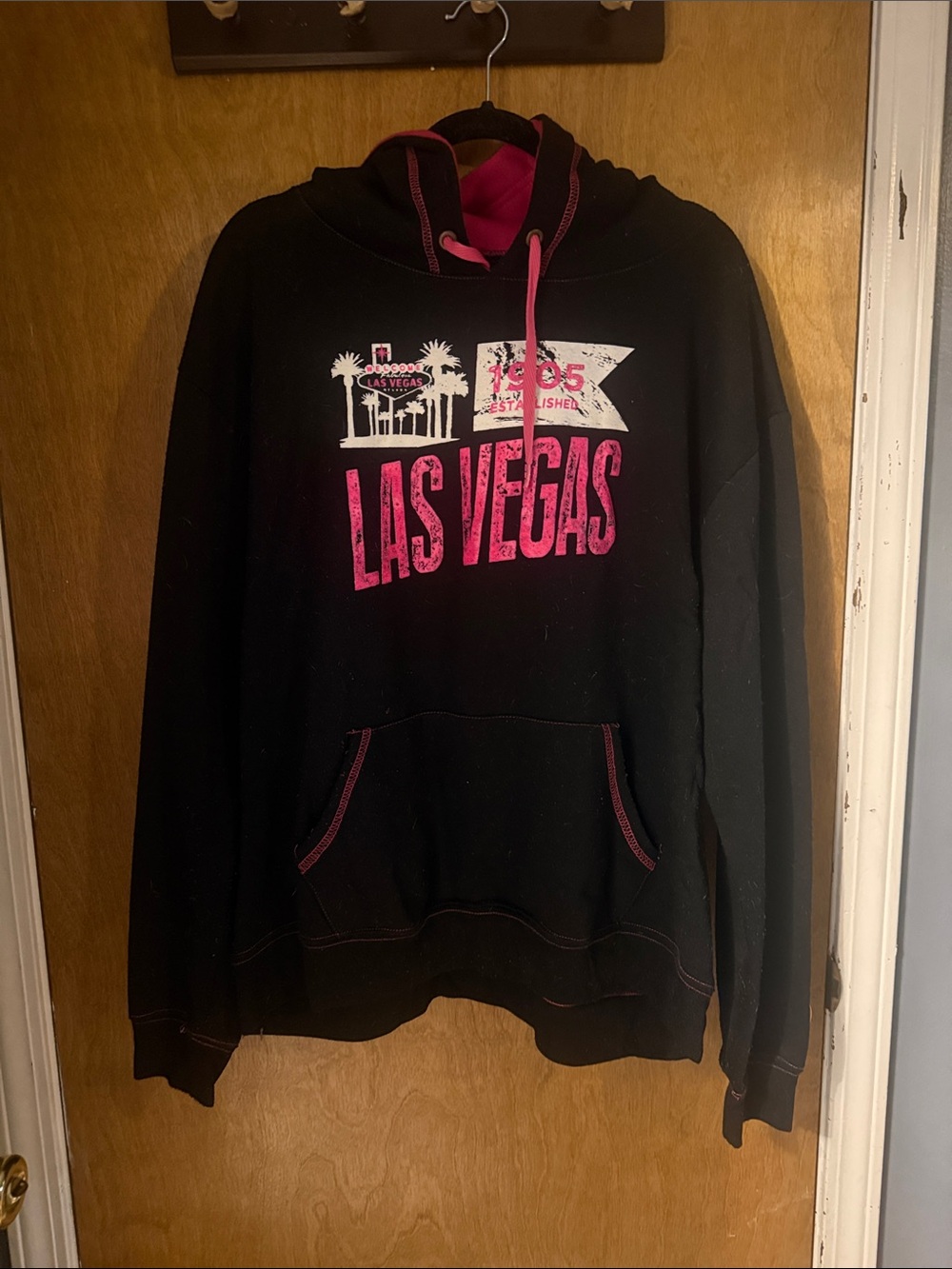 Las Vegas Black & Pink Pullover Hoodie - Unbranded